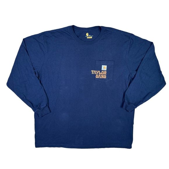 Carhartt x Taylor Gang L/S Navy Blue Tee - Size 2XL - Picture 1 of 4